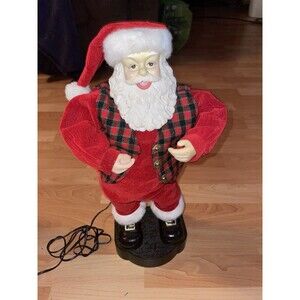 Vintage Twisting Santa Animated Musical Christmas Decoration Battery/AC Operated